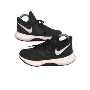 Nike Air Precision 2 athletic shoes Black with white soles Youth Kids 4.5